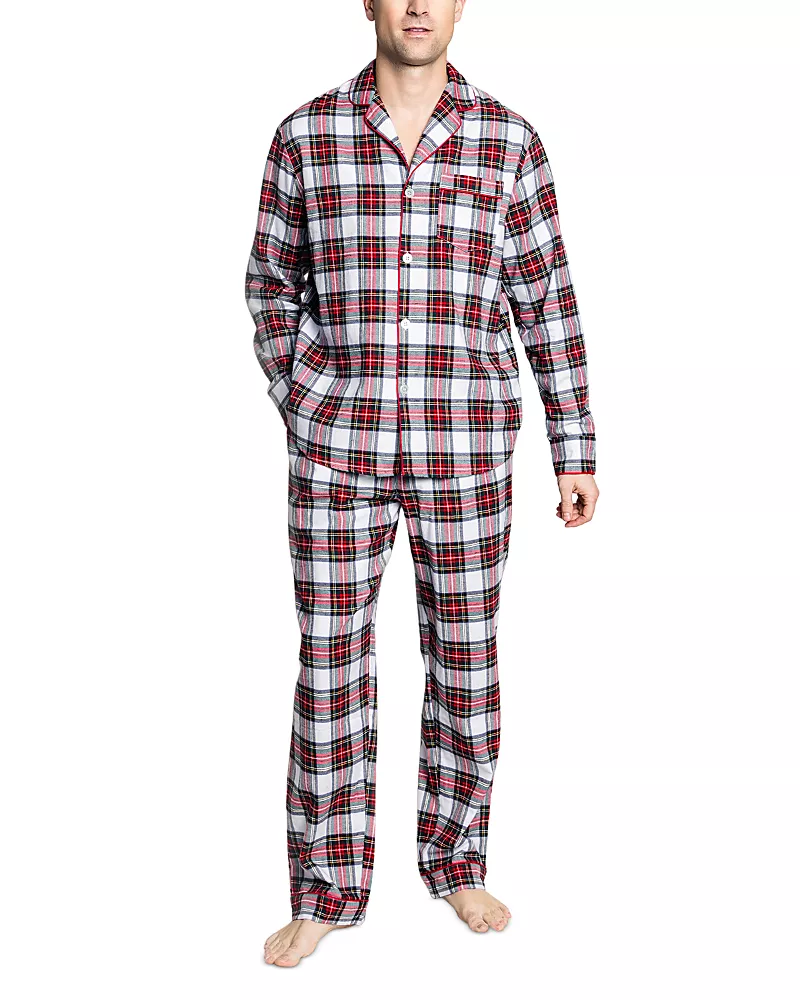 Petite Plume Brushed Cotton Twill Balmoral Tartan Pajama Set