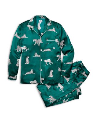Panth&egrave;re de Luxe Silk Printed Pajama Set