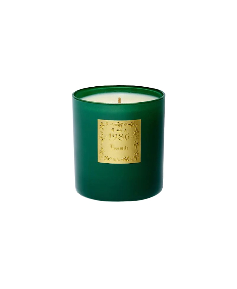 1986 Emerald Glass Yosemite Candle, 30 Oz. In Emerald Green