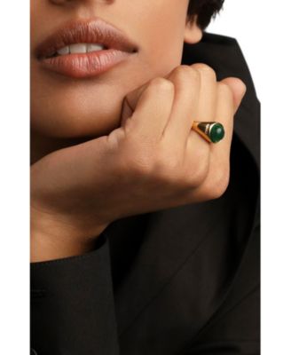  Women's Aventurine Moon Ring