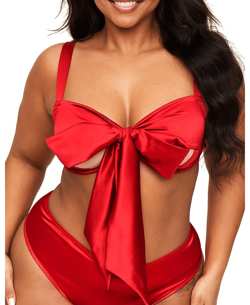 Adore Me Gynger Unlined Quarter Cup Bra In Dark Red