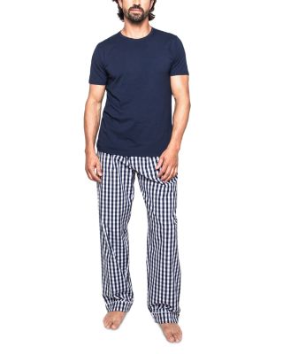 Brushed Cotton Twill Gingham Check Pajama Pants