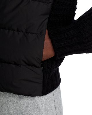 Mixed Media Wool & Cashmere Zip Up Cardigan