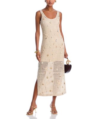 AQUA - Crochet Sleeveless Maxi Dress - Exclusive
