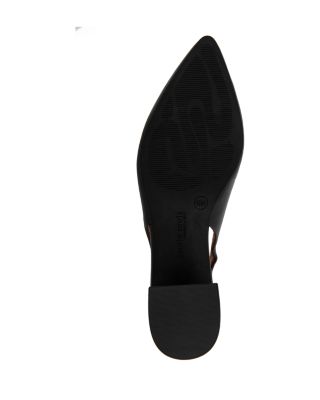 Women's Georgia Pointed Toe Slingback Block Heel Pumps 