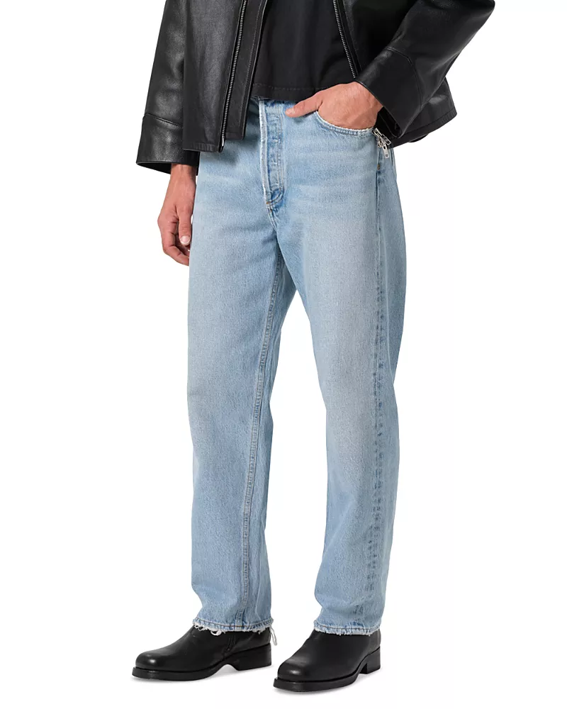 Agolde 90's Relaxed Fit Mid Rise Jeans in Force Blue