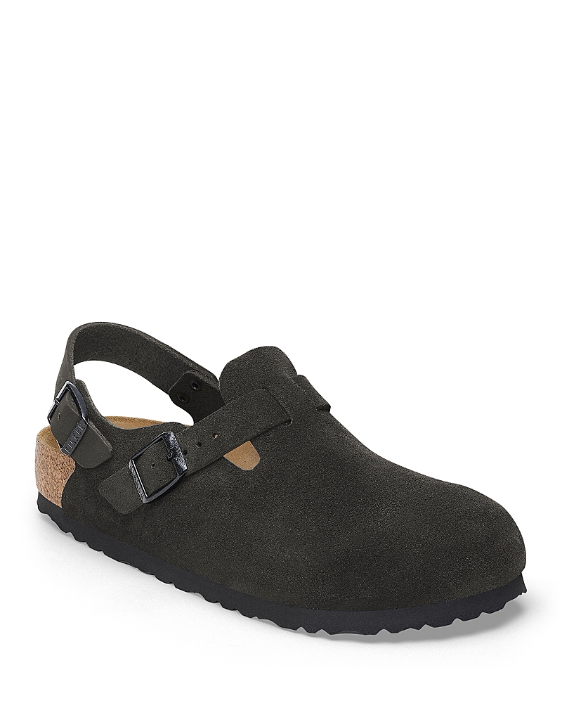 Birkenstock Buckle Cork Open Suede Mules