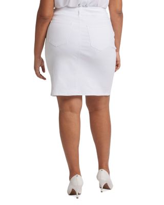 Denim Skirt in Optic White