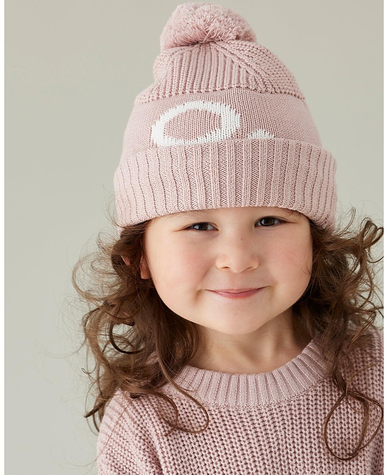 NAMELYCO UNISEX BALLET PINK LETTER BEANIE - LITTLE KID
