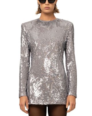 NONCHALANT LABEL - Zola Sequin Long Sleeve Mini Dress
