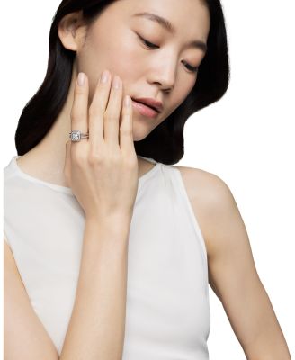 Petite Albion Ring with White Topaz & Diamonds