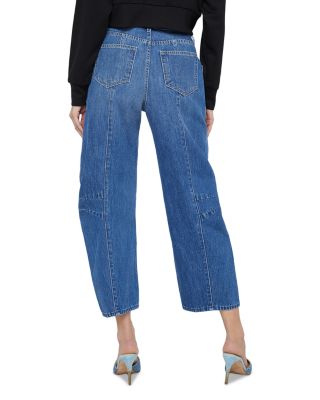 Cody Rodeo High Rise Cropped Barrel Jeans in Brentwood