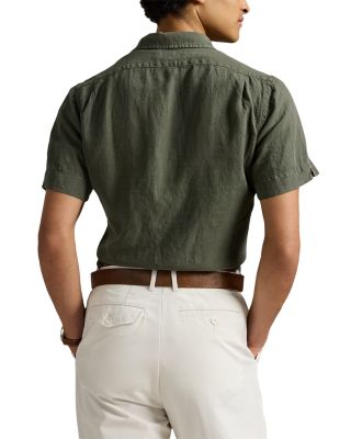 Classic Fit Short-Sleeve Linen Camp Shirt