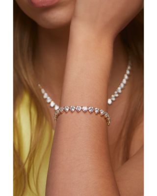 Real Love Heart Cubic Zirconia Flex Bracelet