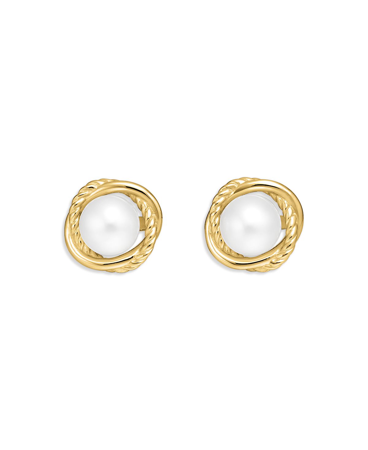 David Yurman Crossover Infinity Pearl Stud Earrings