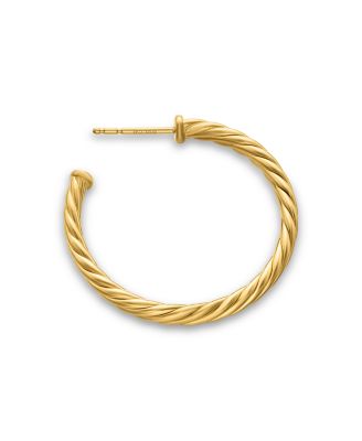 Cablespira&reg; Hoop Earrings in 18K Yellow Gold, 1in