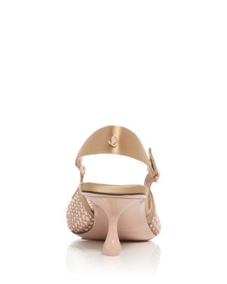 Women's Amel 50 Embellished Slingback Kitten Heel Pumps