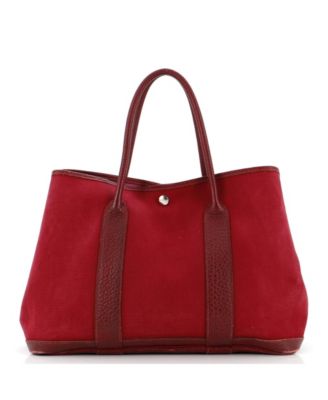 Pre-Owned Hermes 36 Garden Party Tote Toile and Leather