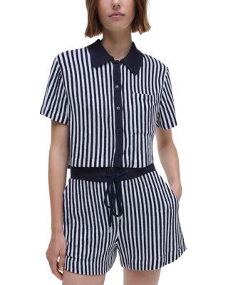 SIMKHAI - Ireland Cropped Camp Shirt & Danita Drawstring Shorts