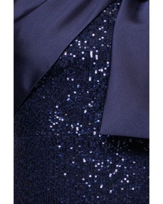Long Sequinned Bow Dress - Exclusive