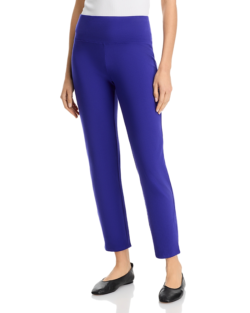 Eileen Fisher High Waist Slim Pants In Blue Violet