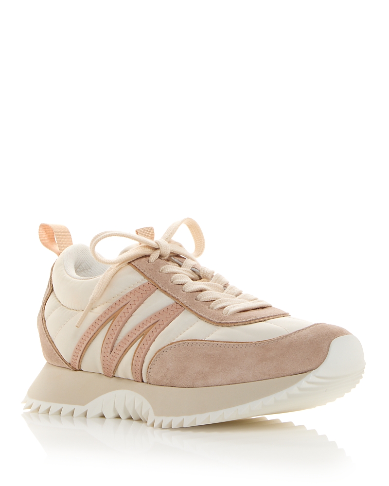 Shop Moncler Women's Pacey Low Top Sneakers In Natural