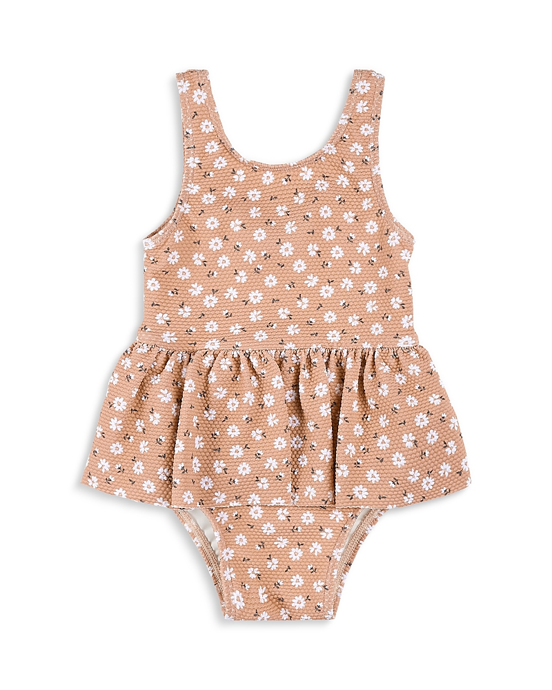 FIRSTS BY PETIT LEM FIRSTS BY PETIT LEM GIRLS' DITSY DAISIES PRINT SKIRTED ONE PIECE SWIMSUIT - BABY
