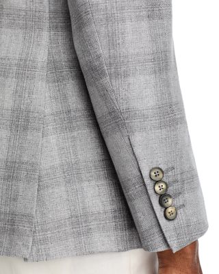 Kei Textured Plaid Unstructured Regular Fit Sport Coat
