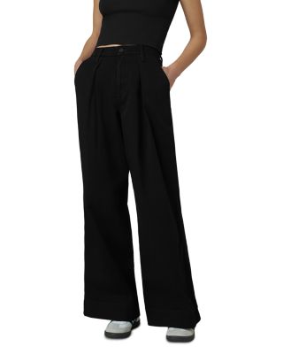 Joe's Jeans - The Pleated High Rise Wide Leg Jeans in Black