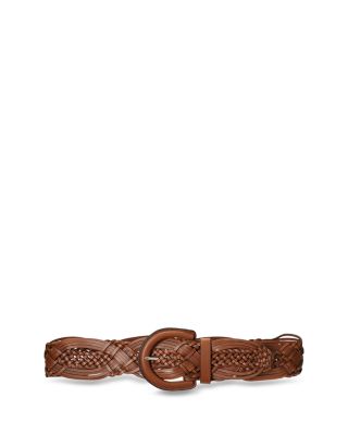 Braided Leather Wide Belt