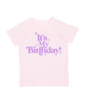Sweet Wink - Girls' It's My Birthday Short Sleeve T-Shirt - Baby, Little Kid, Big Kid