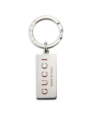 Gucci - Sterling Silver Trademark Red Enamel Logo Key Chain