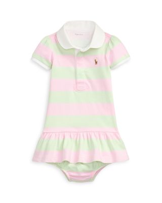 Ralph Lauren - Girls' Striped Cotton Rugby Dress & Bloomer - Baby