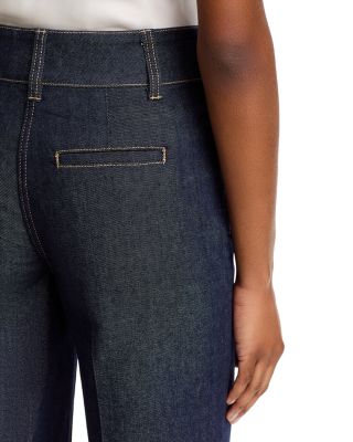 Raquelita Sheen High Rise Wide Leg Jeans in Dark Denim Blue