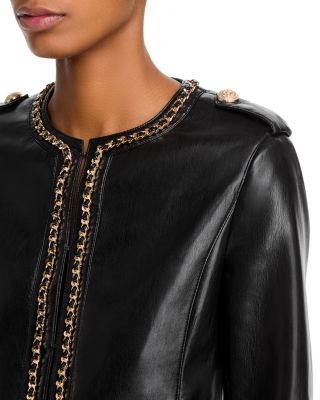 Jemmy Chain Faux Leather Jacket