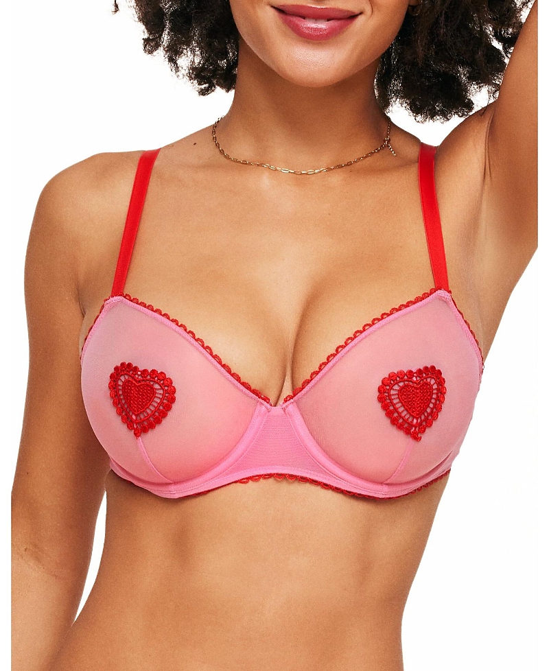 Adore Me Alyshia Unlined Demi Bra In Medium Pink