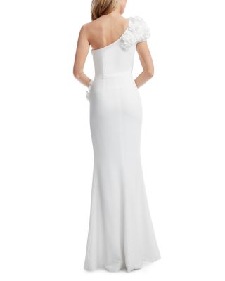 Aubrielle Rosette One Shoulder Gown