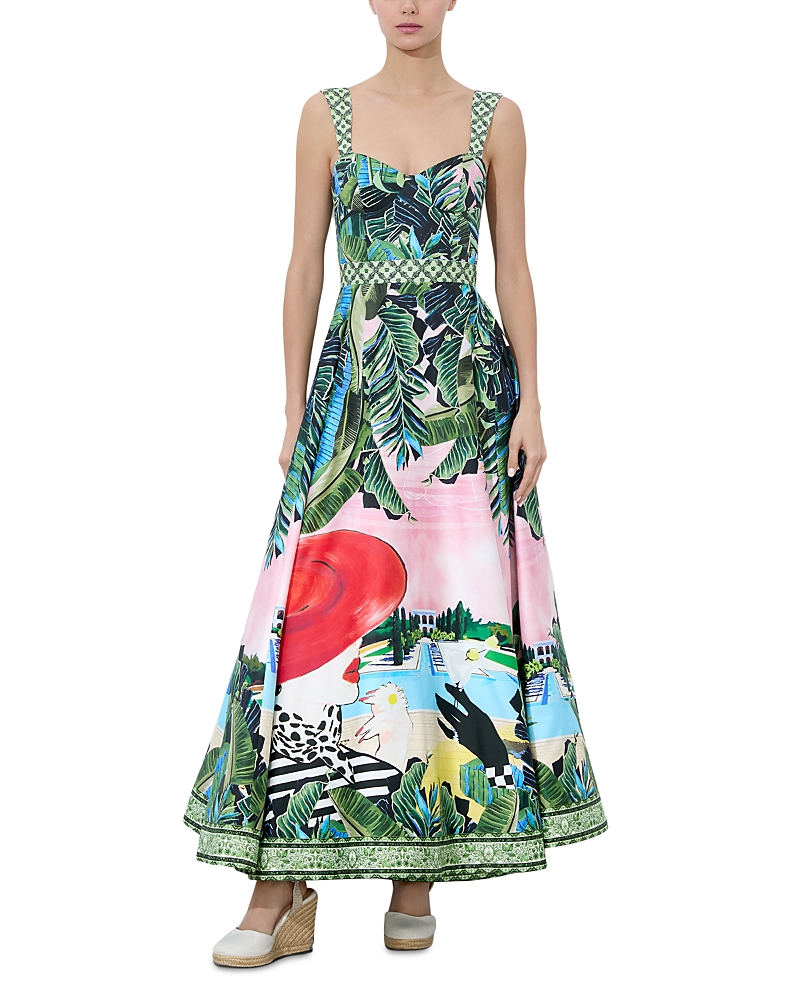 Alice and Olivia Fia Structured Bustier Palm Beach Dress