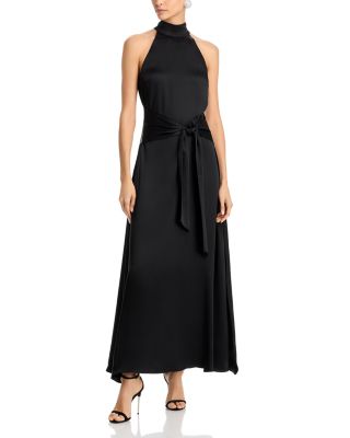 TOCCIN - Jocelyn Satin Tie Front Maxi Dress
