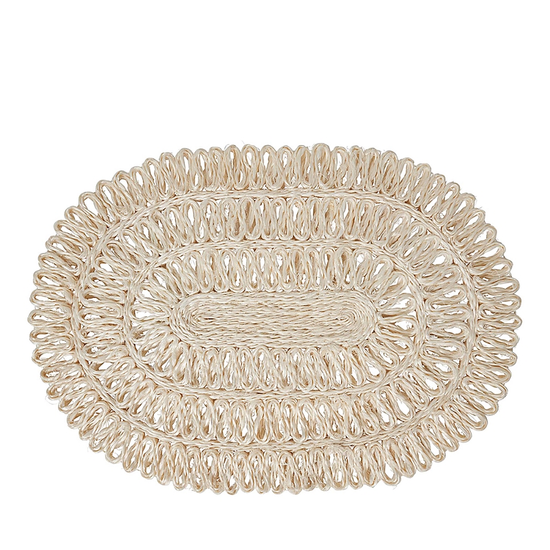 Juliska Straw Loop Oval Placemat In Whitewash