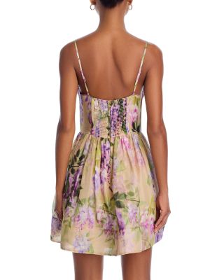 Alba Mini Dress in Wisteria Ginger Root