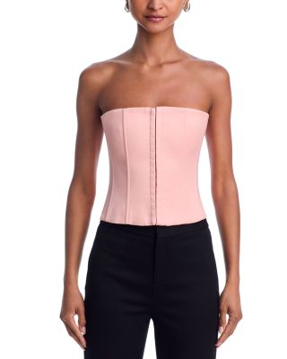 Danielle Guizio Satin Corset Top | Bloomingdale's