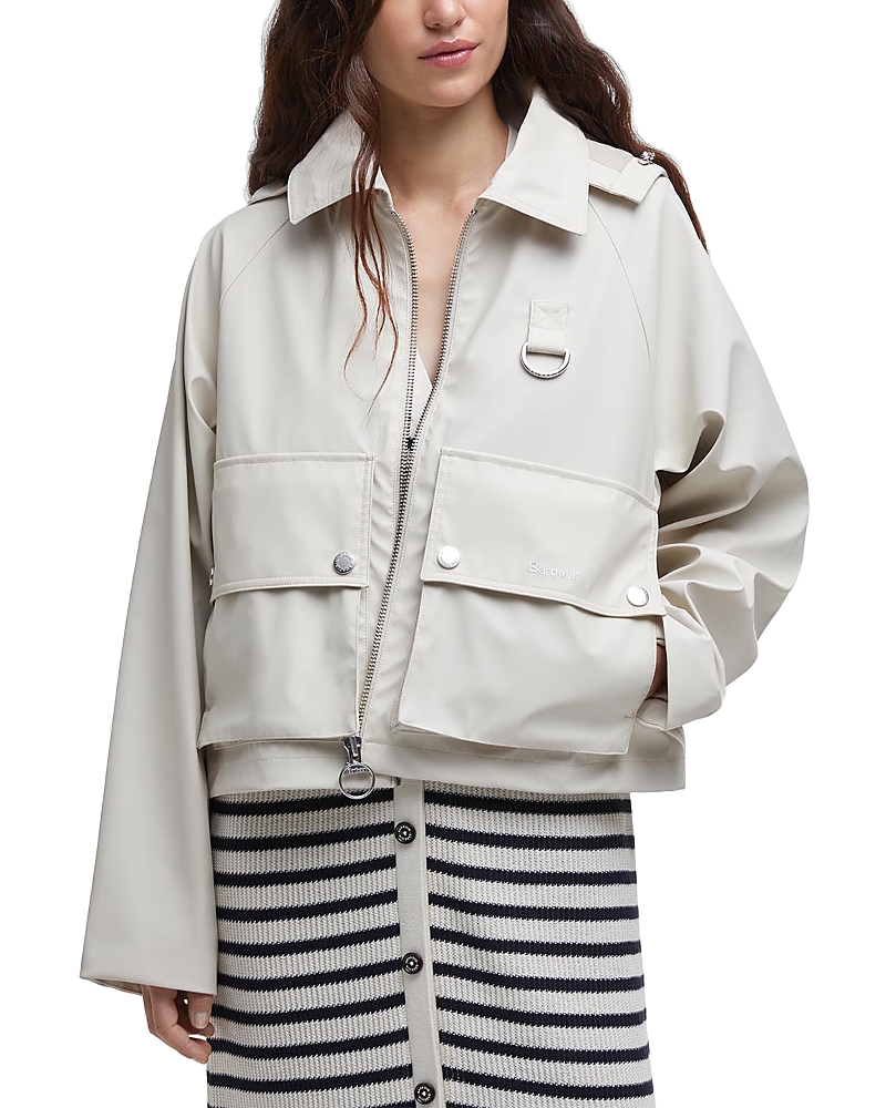Barbour June Water Resistant Jacket In Blanc
