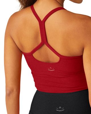 Spacedye Slim Racerback Cropped Tank in Ruby Red