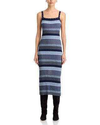 Cheval Striped Square Neck Dress