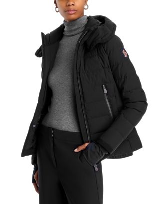 ダウンジャケット・コート MONCLER SS24 LAMOURA - Hooded ski jacket (J20981A00048 999) Black Laplance GORE-TEX Shearling-Trimmed Ski Jacket - Short
