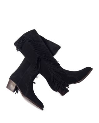 Women's Fringed Suede Cowboy Boots