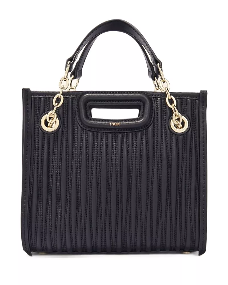 Maje Mini Quilted Leather Tote