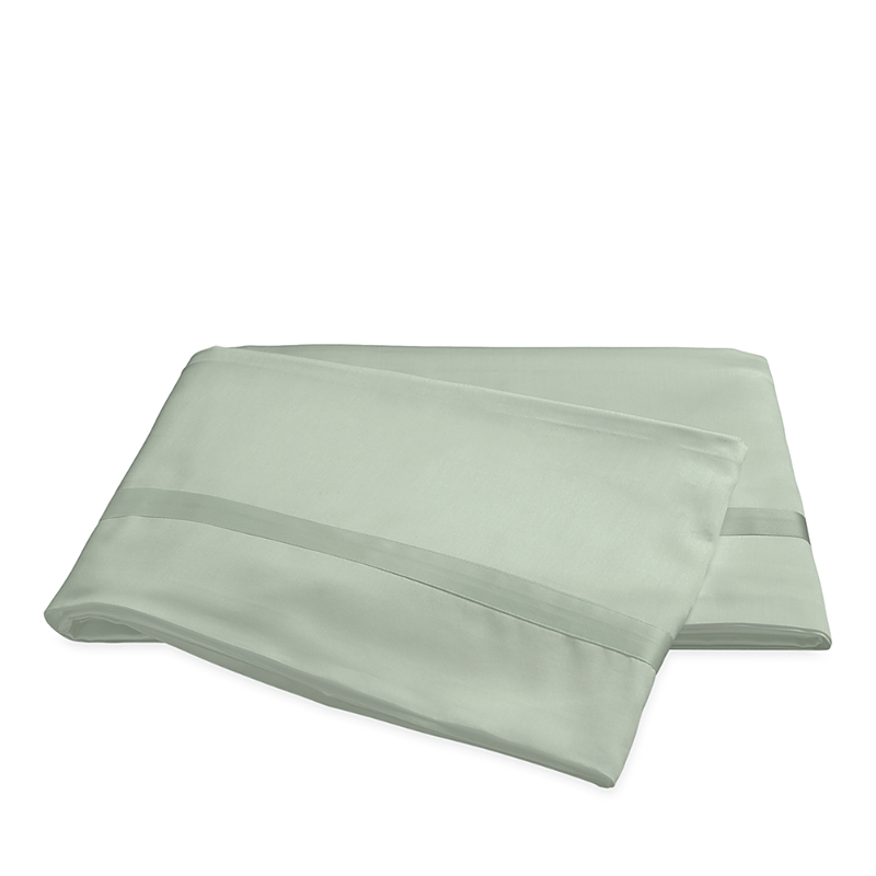 Matouk Nocturne Sateen Flat Sheet, Full/queen In Celadon