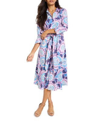 NIC+ZOE - Scribble Blooms Shirt Dress